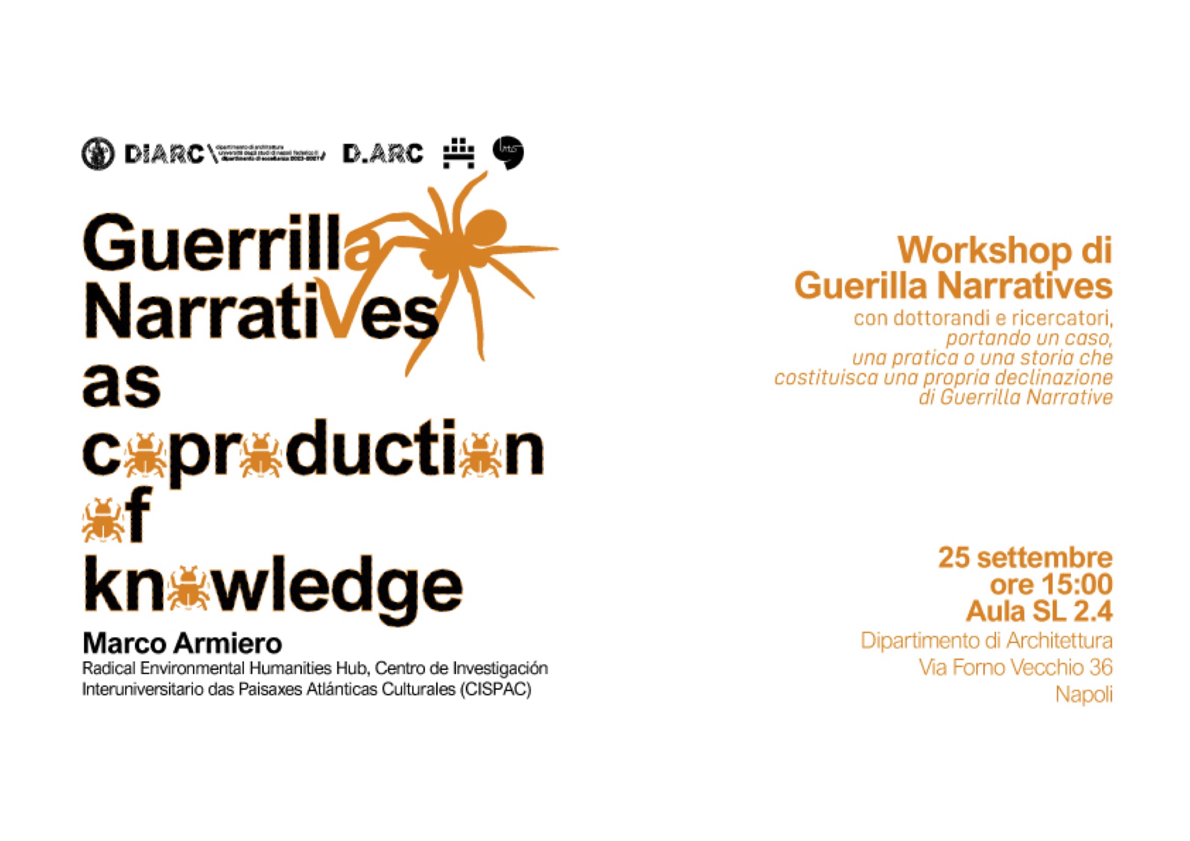 Guerrilla Narratives as co-production of knowledge – 25 settembre 2026